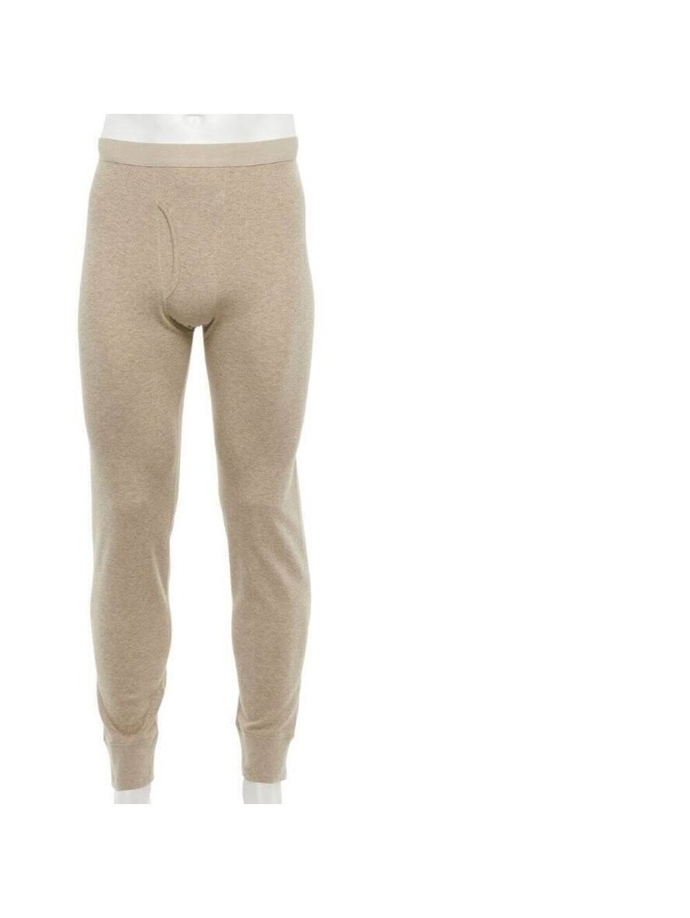 Mens Thermal Underwear Brown 4XB Big Croft & Barrow Elastic Waist Fly Winter